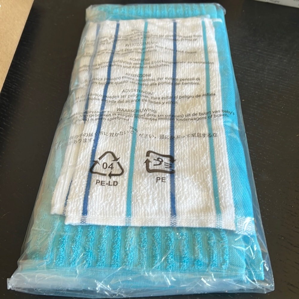 100% Cotton Anti Microbial Textured 4 pack dish cloth towel NIP